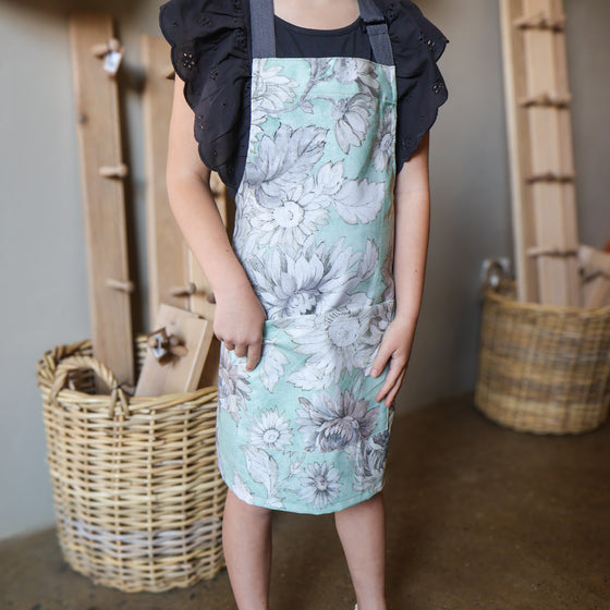 Tiny Chef’s Apron | Floral - Green