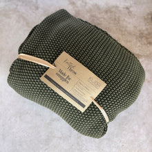  Country Knit Throw | Olive Green