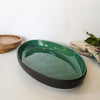 Riviera Oval Platter - Jade Green & Coal