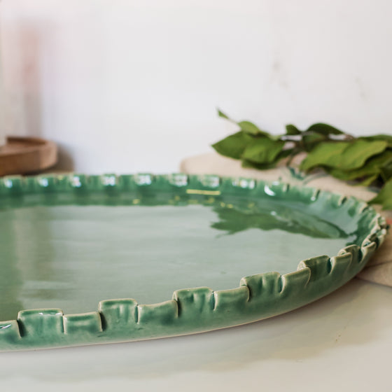 Oval Serving Platter | Jade Green