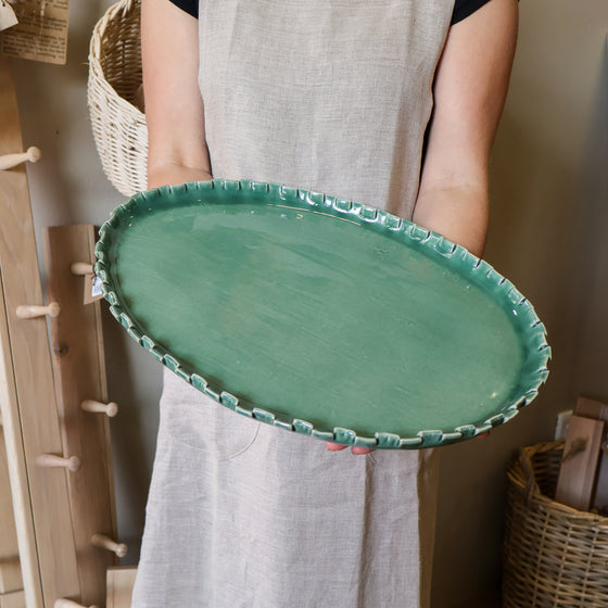 Oval Serving Platter | Jade Green