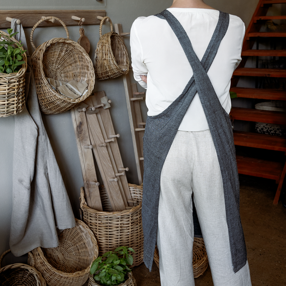 Cross-Back Maker's Apron | 100% Cotton