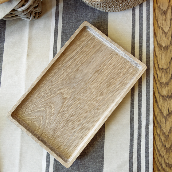 Rectangular Wooden Plate - Oak | Medium