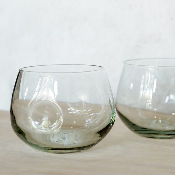Riviera Dimple Glass - Mouth Blown | Recycled Glass