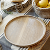 Round Wooden Plate - Oak | Large