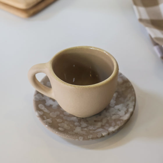 Earth Espresso Cup & Saucer Set | Sand