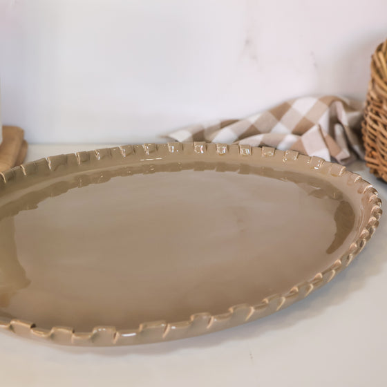 Oval Serving Platter | Sand