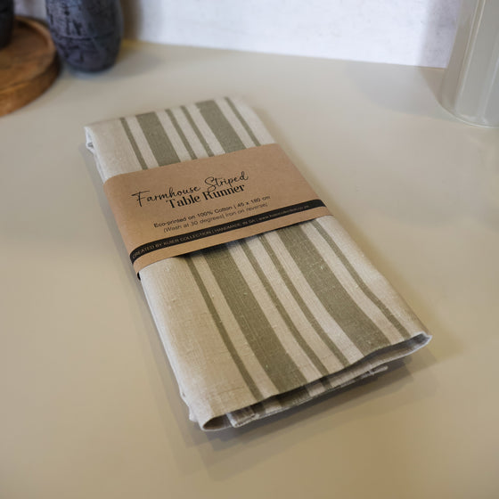 Farmhouse Table Runner | Taupe