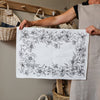 Anemones Tea Towel | Black - 100% Cotton