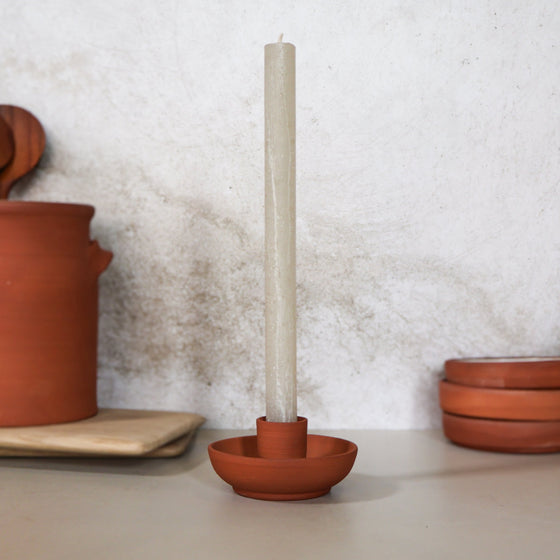 Dinner Candle Holder | Terracotta