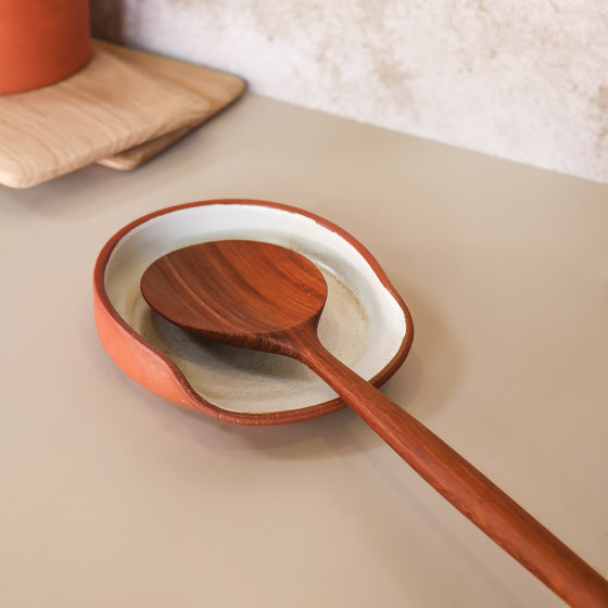 Spoon Rest | Terracotta & Off-White