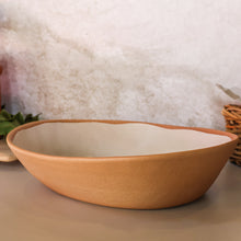  Riviera Oval Bowl - Medium | Terracotta & Off-White