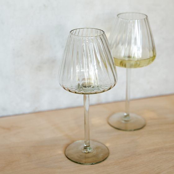 Urban White Wine Glass - Mouth Blown | Recycled Glass