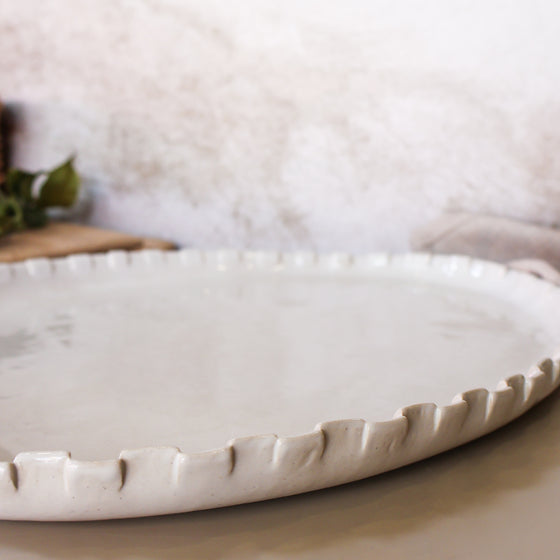 Oval Serving Platter | Off-White