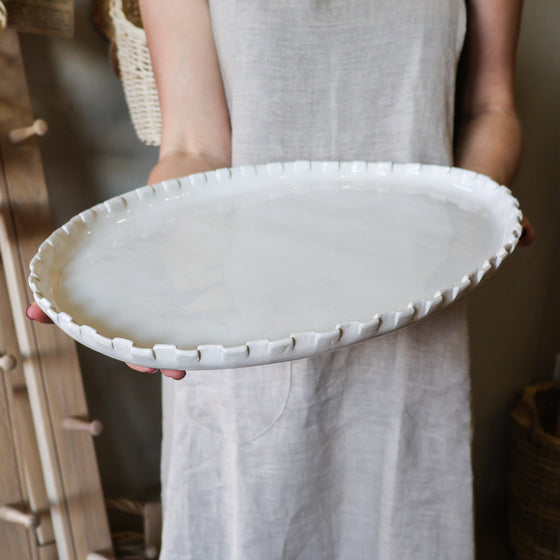 Oval Serving Platter | Off-White